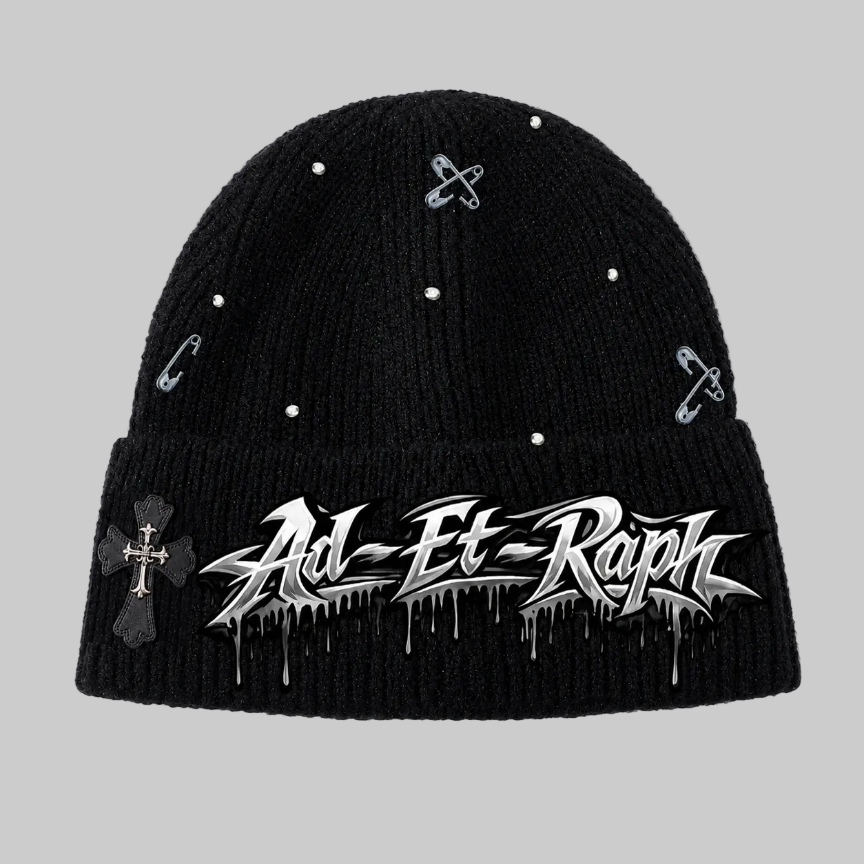 Beanie metal cross 
