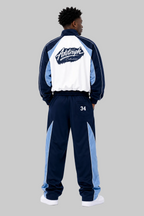 AER Premium Oversized Tracksuit – Navy Blue & White