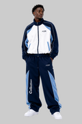 AER Premium Oversized Tracksuit – Navy Blue & White