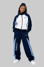 AER Premium Oversized Tracksuit – Navy Blue & White