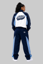 AER Premium Oversized Tracksuit – Navy Blue & White