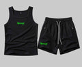 Ribbed Tank & Athletic Shorts Set – Black | White